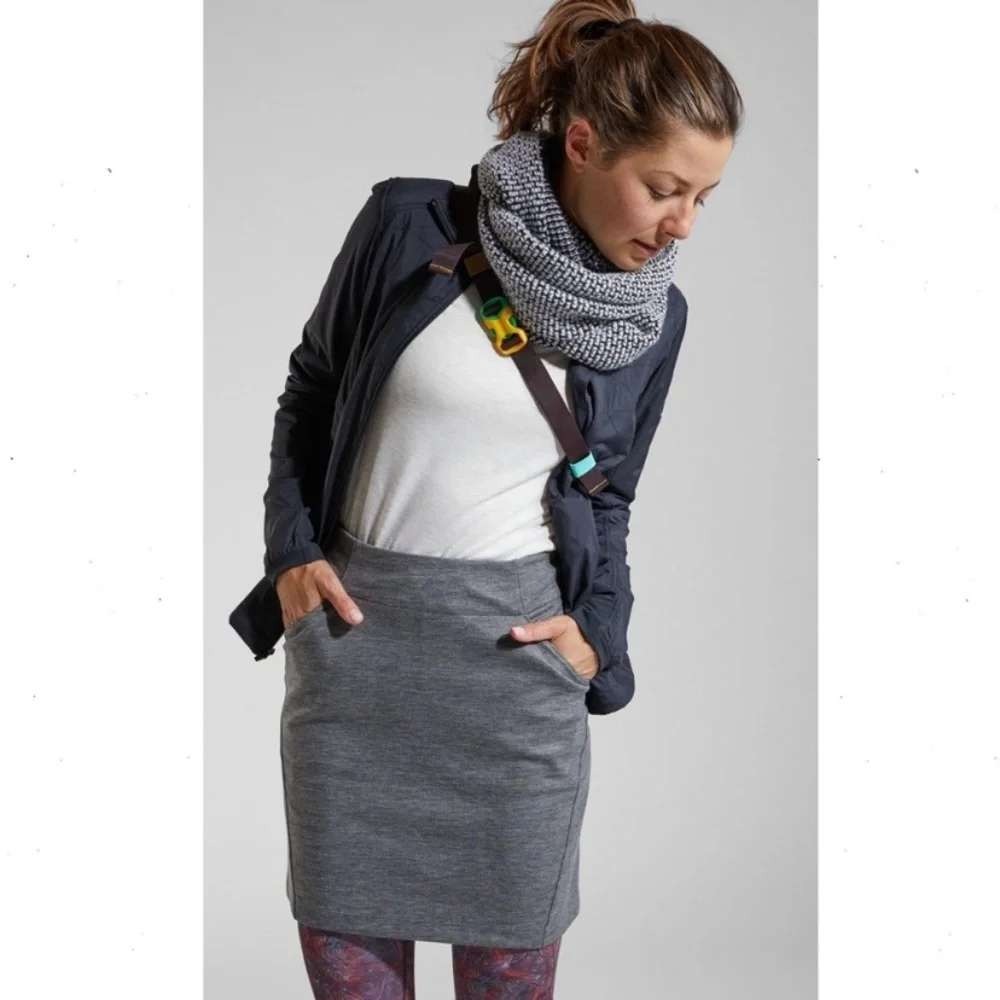 Title Nine She Leads Ponte Active Skirt Size L Heather GrayPerformance Stretch - Picture 1 of 8